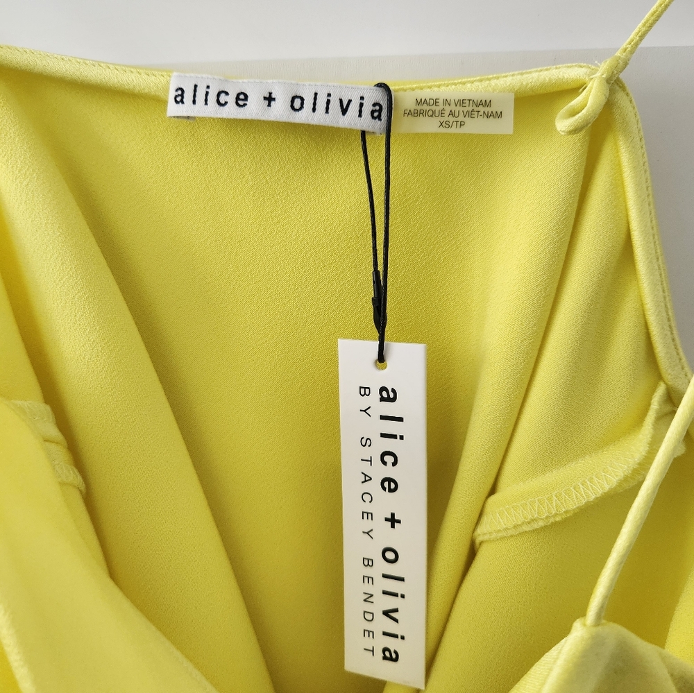 NWT Alice + Olivia Harmon Drapey Slip Tank - Picture 7 of 8